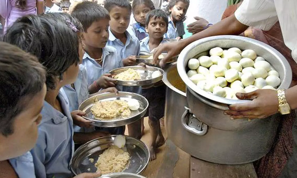 Coloured Eggs to AP schools, Check to rotten eggs in the mid-day-meal