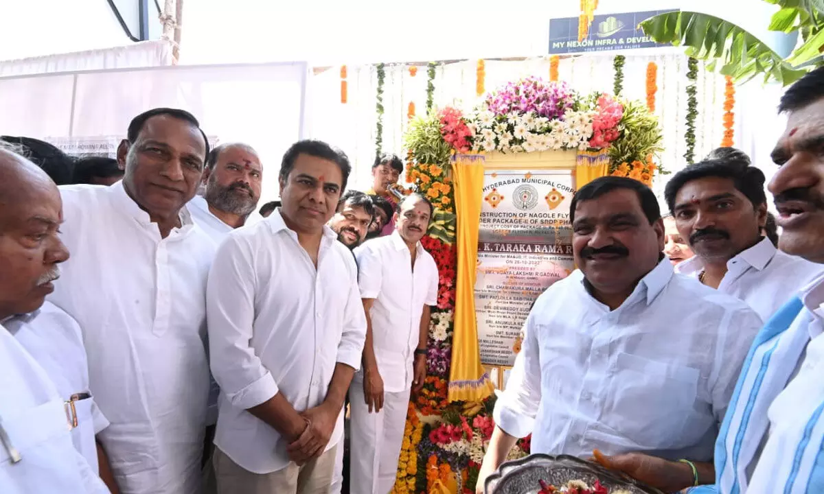 KTR inaugurates Nagole flyover, says Hyderabad is developing at a rapid pace