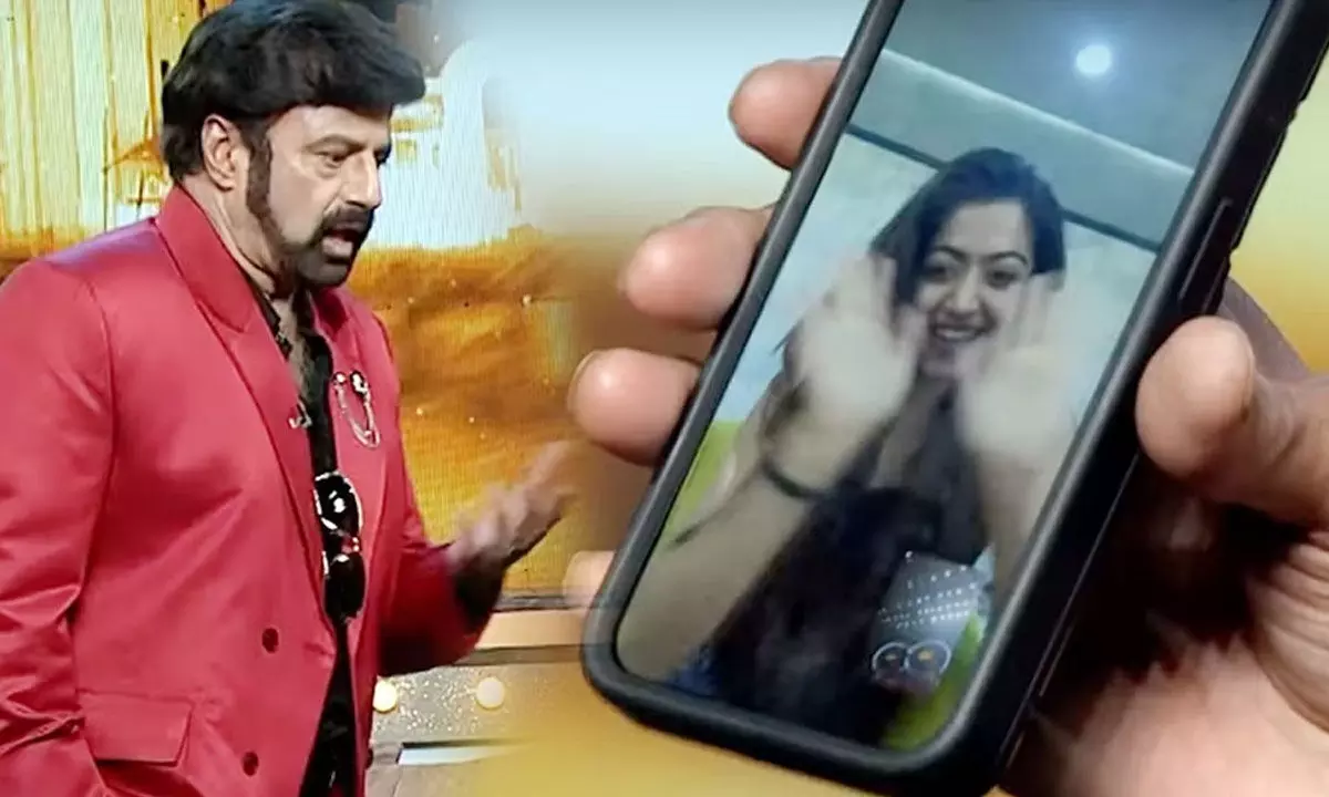 Balakrishnas video call with Rashmika Mandanna