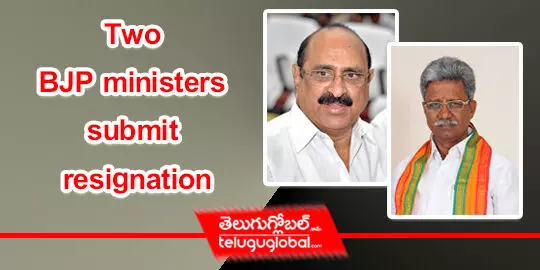 Two BJP ministers submit resignation