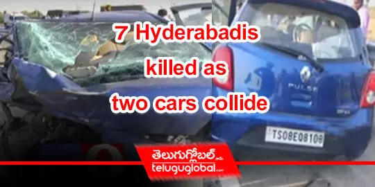 7 Hyderabadis killed as two cars collide